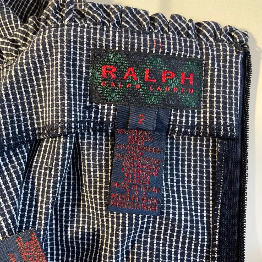 Vintage RALPH  Ralph Lauren Spaghetti Strap Micro Check Dress - Picture 6 of 8